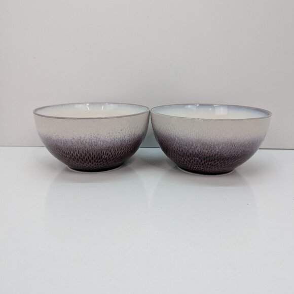 Pfaltzgraff Everyday Eclipse Plum Fruit Purple Textured Dessert Bowl Lot of 2 - Picture 1 of 7